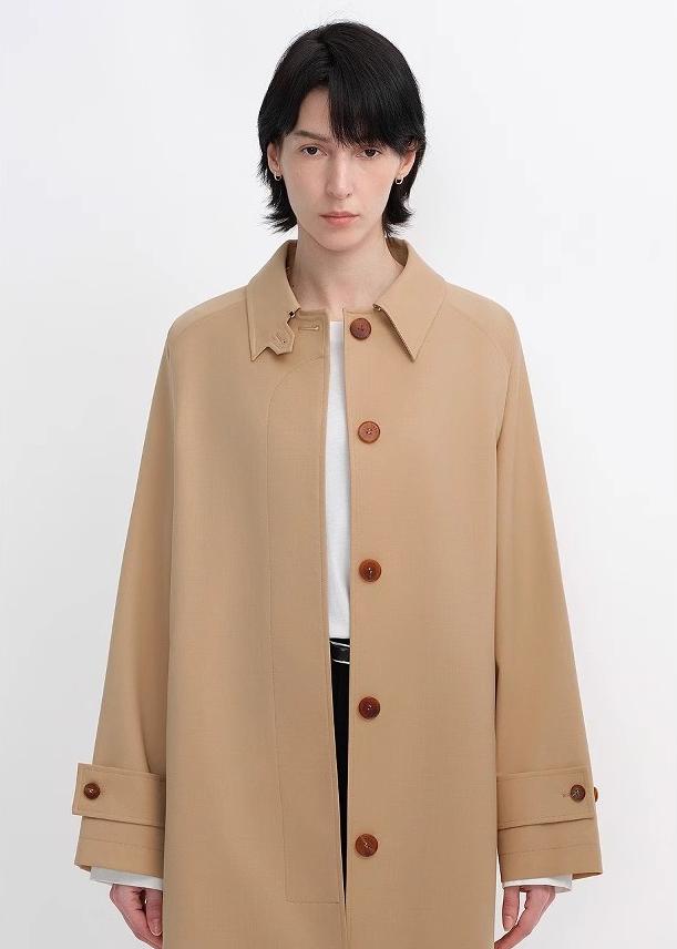Firelady Sheepskin wool coat by Maison Beaumont, shown in a stylish, tailored design with a button-front and classic collar.