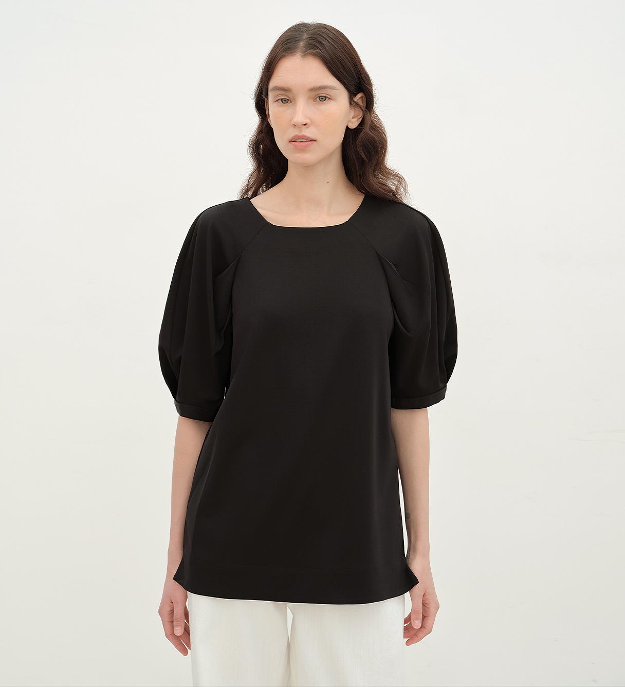 "Sleep Journey" puff sleeve straight short sleeve-5