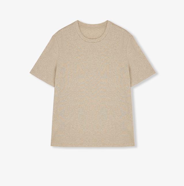 "Soft Cloud" 15.5mm cashmere loose and comfortable round neck versatile short-sleeved T-shirt for women-7