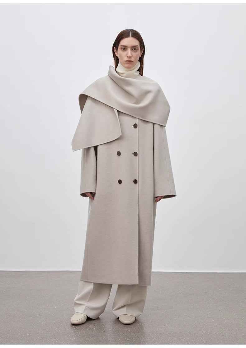 Assassin's Creed Scarf Collar Wool Coat | Maison Élvorain