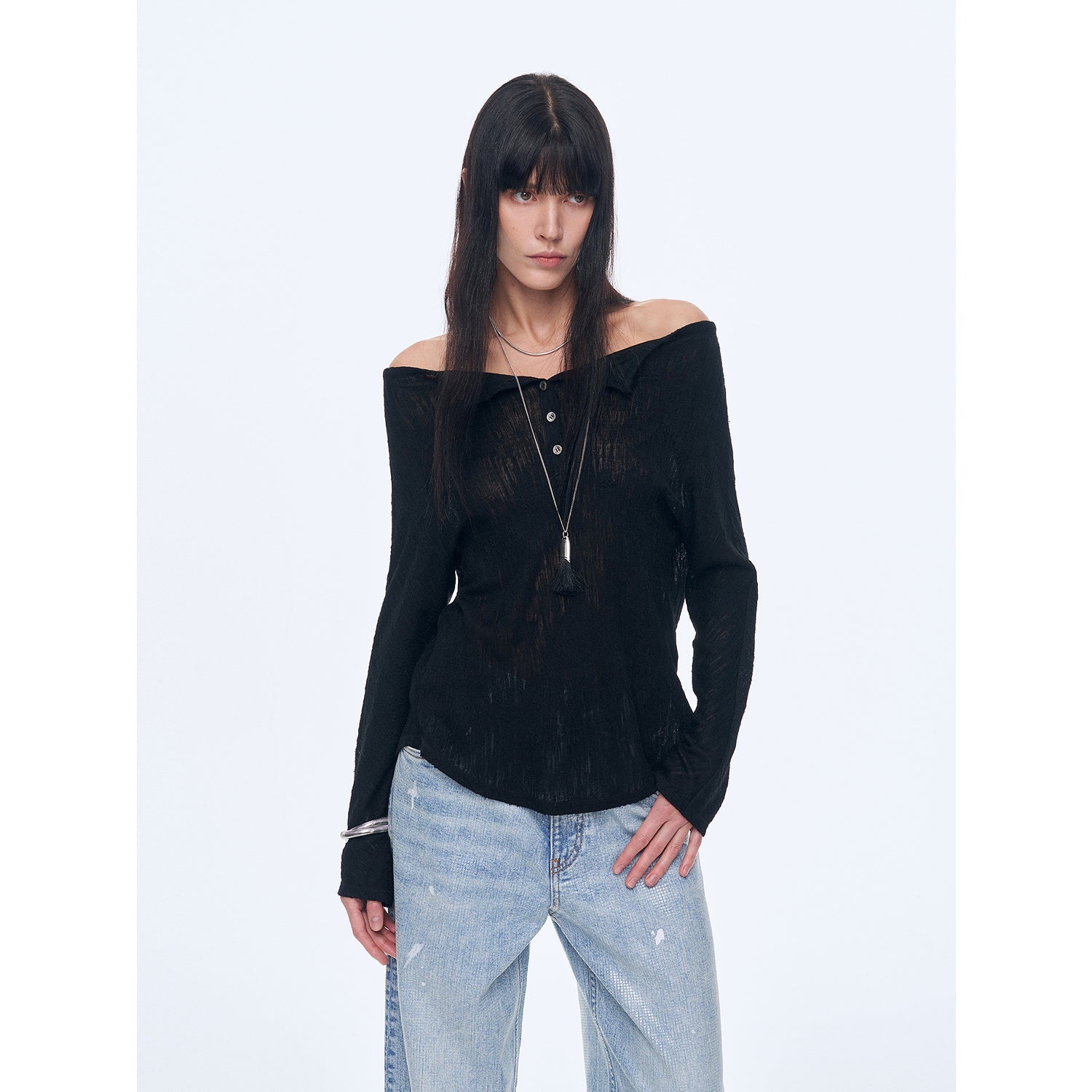 Firelady Fur Fashion Law shirt, casual one-shoulder raglan sleeve top with stylish design for modern fashion.