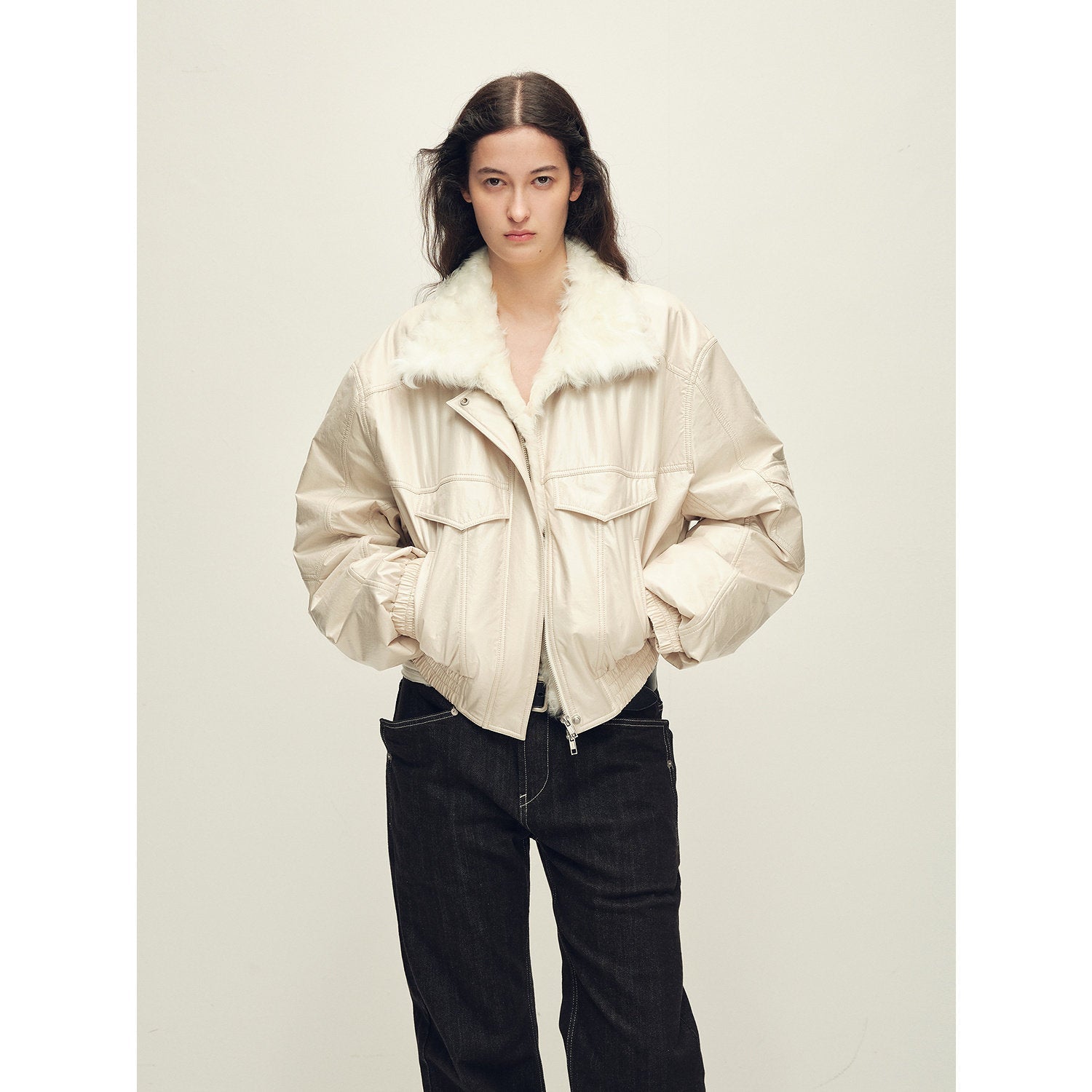Firelady Fur Women's Multi-Color Fur Collar Parka - Pilot Jacket Style "Serene Heat Island"-1