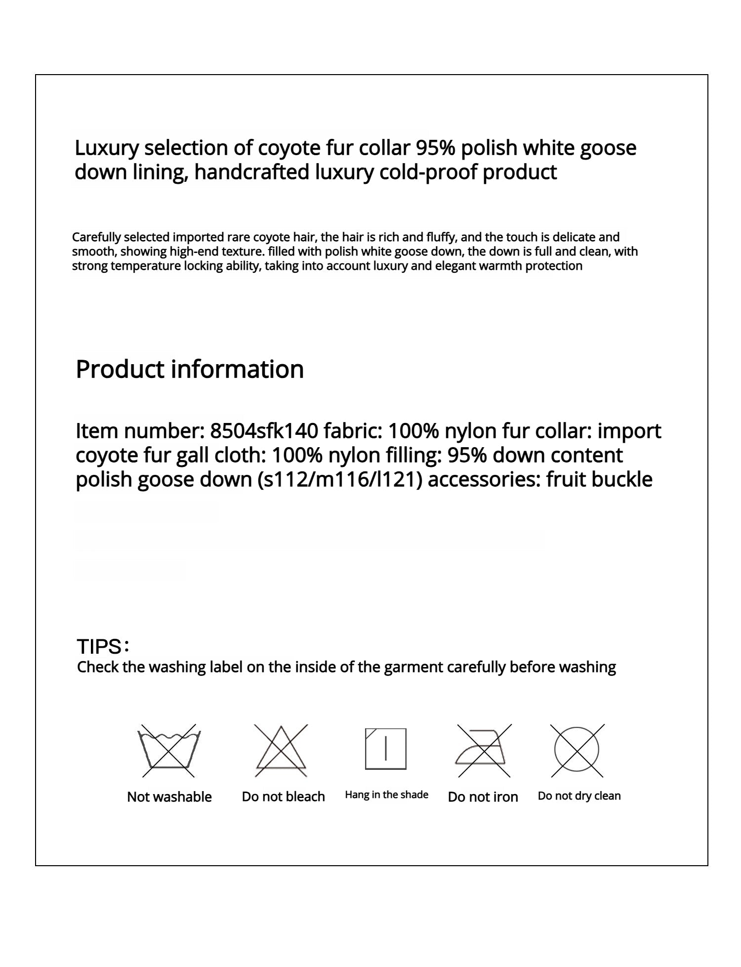 Fireladyfur Women’s Down Parka with Detachable Real Wolf Fur Trim Polish White Goose Down “Glacier Parka”-3