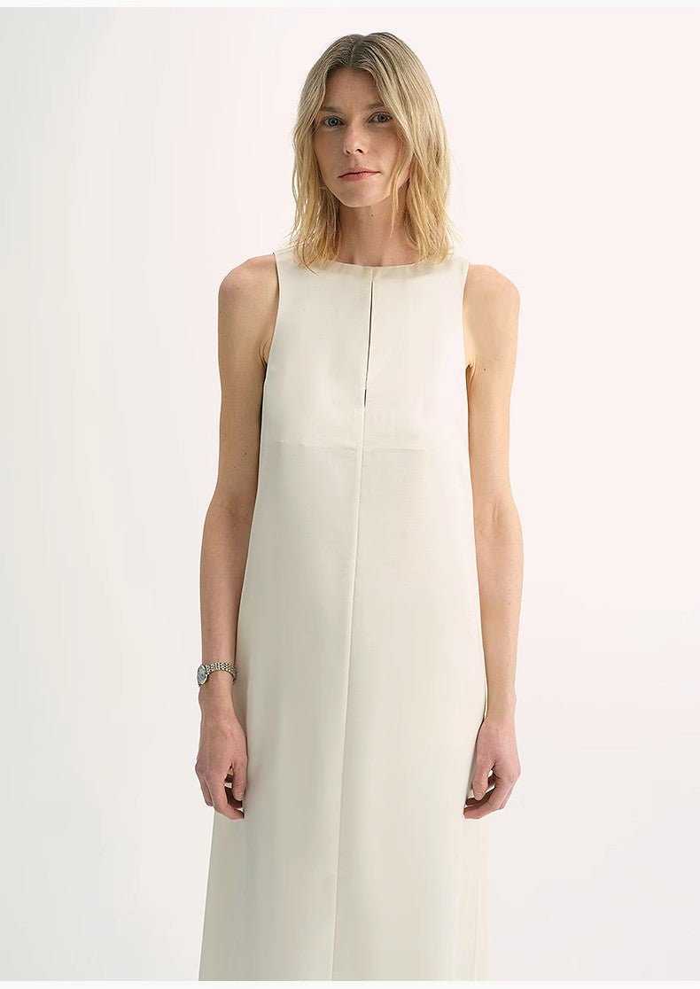 Firelady Fur women's imported acetate wool A-line dress with a corridor stride, showcasing a stylish and elegant design.