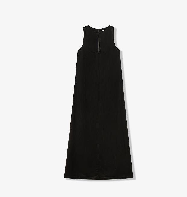Firelady Fur women's imported acetate wool A-line dress with a corridor stride design, stylish and elegant for everyday wear.