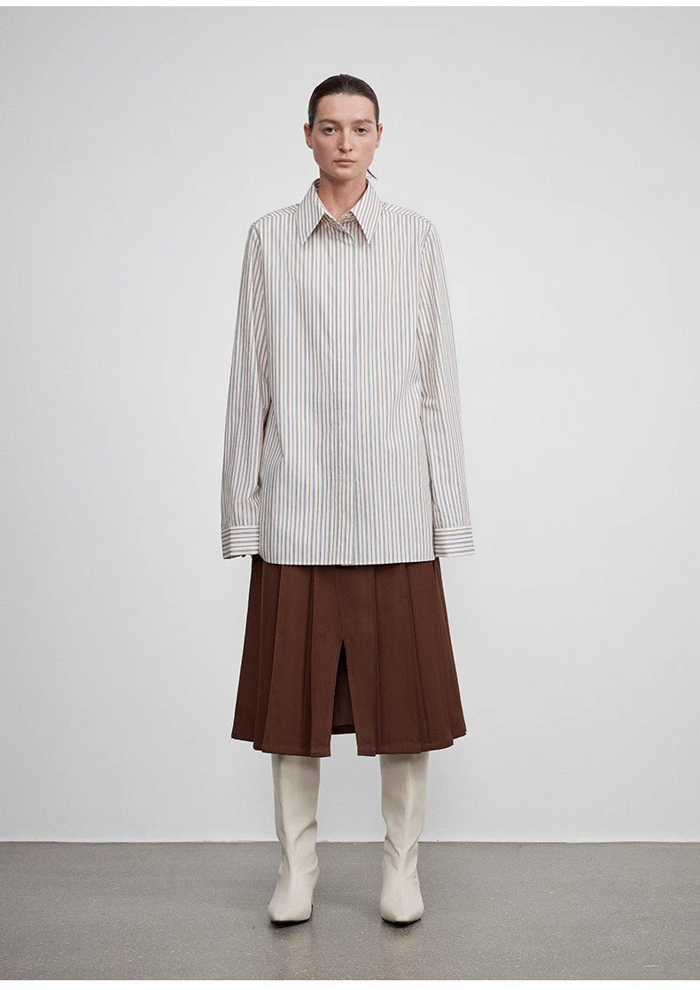 Firelady Fur Maison Beaumont long shirt with drapey, high-end style, perfect for women’s elegant casual wear.