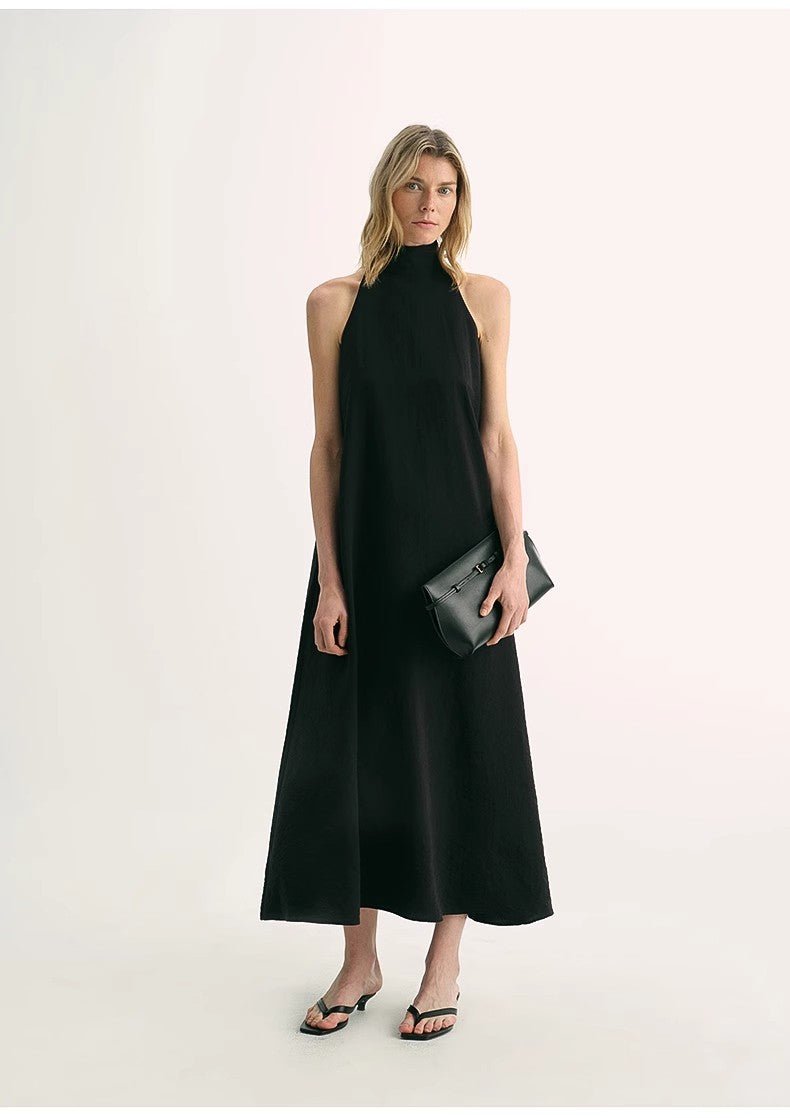 Firelady Fur Mulberry Silk sleeveless vest with high collar, wrinkle-resistant, A-line style, perfect for summer beachwear.