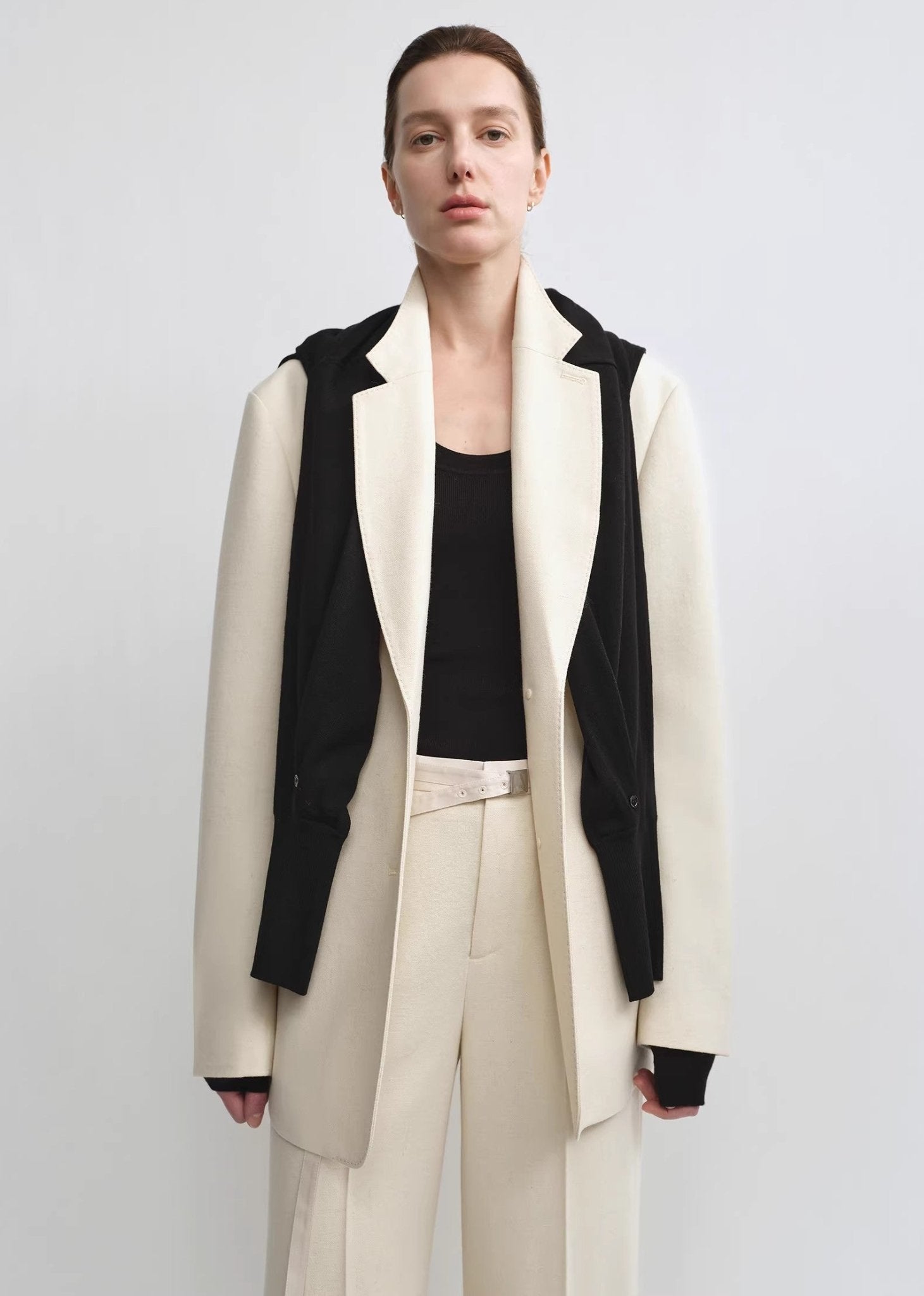 Firelady Fur women's Merino wool blazer and trousers set, oversized, wrinkle-resistant, stylish Australian Merino Wool suit for women.