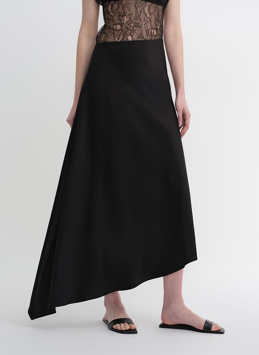 Women's acetate fishtail skirt by Firelady Fur, featuring a flowing silhouette and stylish design, shown in a full-length view.