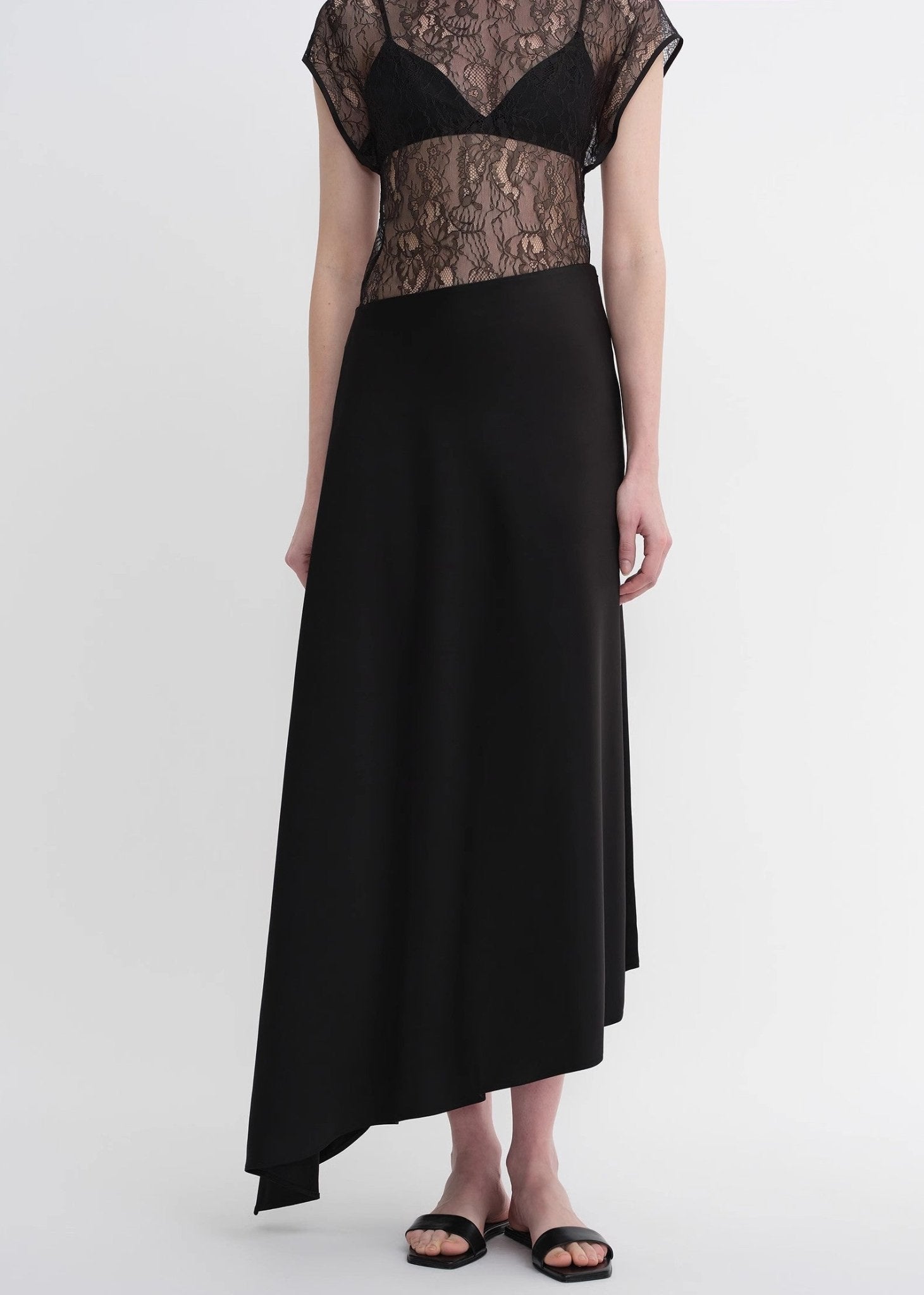 Women's acetate fishtail skirt by Firelady Fur, flowing skirt with a fitted waist and elegant fishtail design.