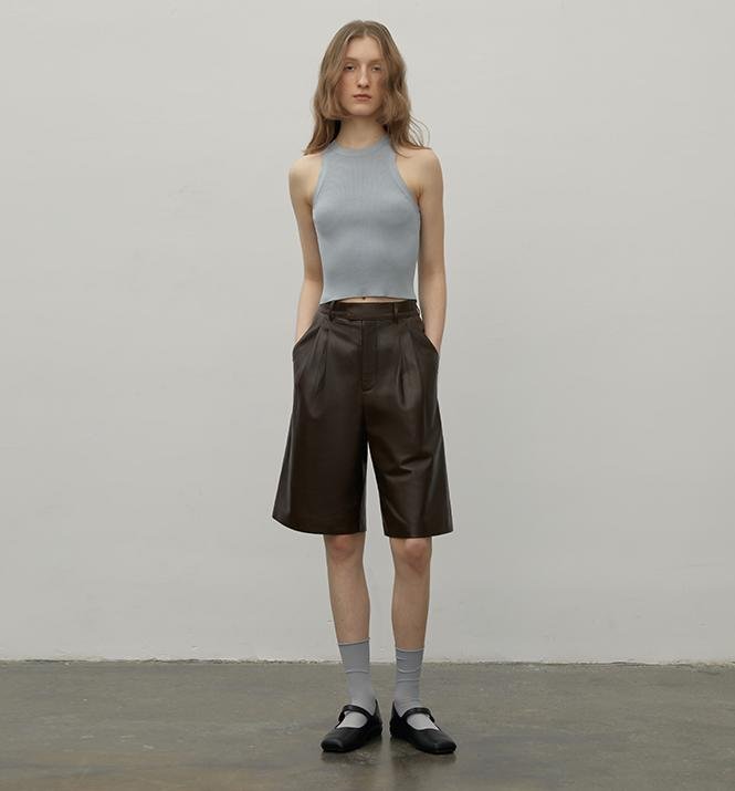 Firelady Fur knit sleeveless top, Maison Élvorain women’s camisole with a soft, fitted design and sleeveless style.