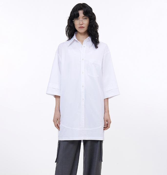 Firelady Fur shirt featuring a workplace siren-style college-inspired silhouette with splicing fashion design.